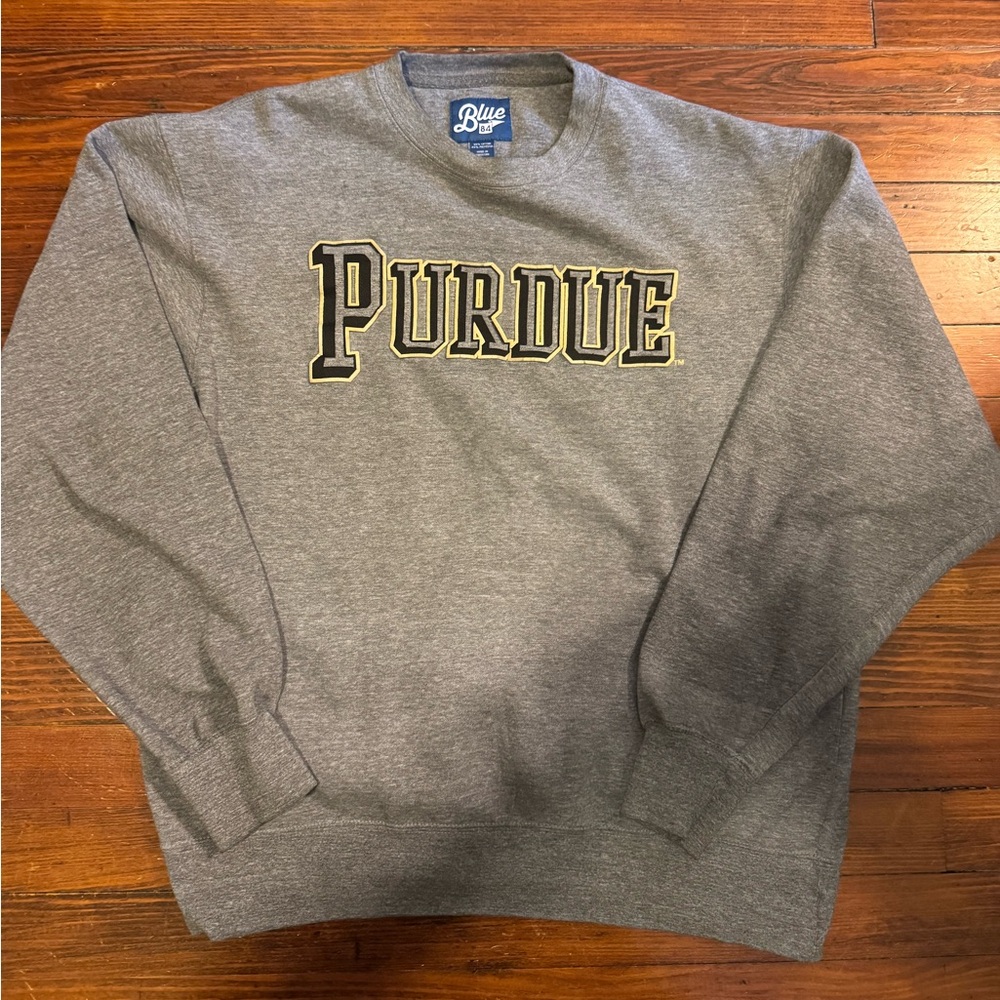 #607 Blue 84 Gray Purdue Men's Sweater